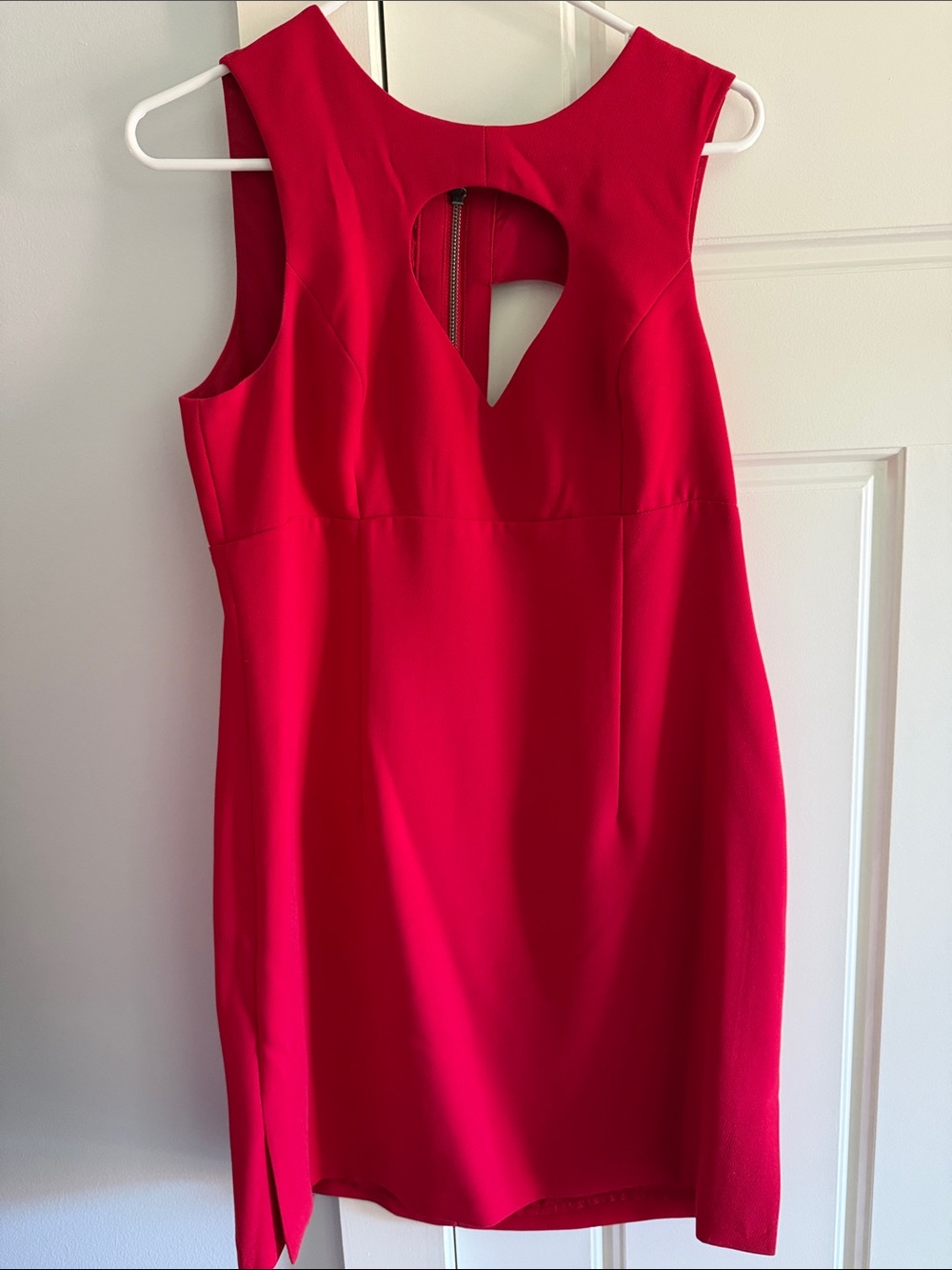 BCBGeneration Hot Pink Sleeveless Mini Dress with Heart Cutout